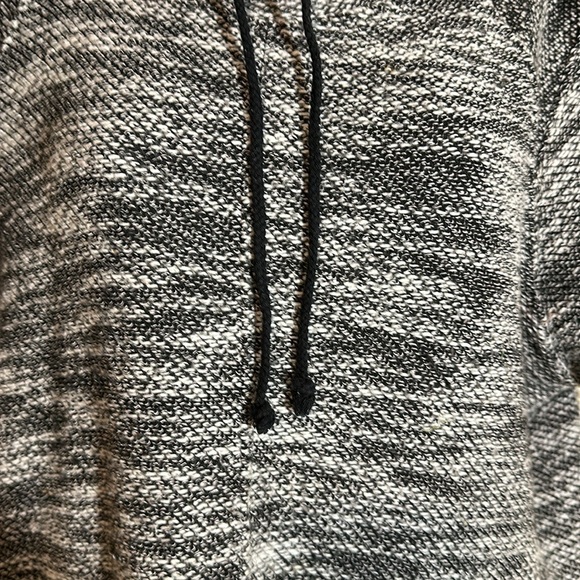 Tara By Vince Heather Gray Drawstring Cowl Neck Short Sleeve Sweater Large - Picture 7 of 16